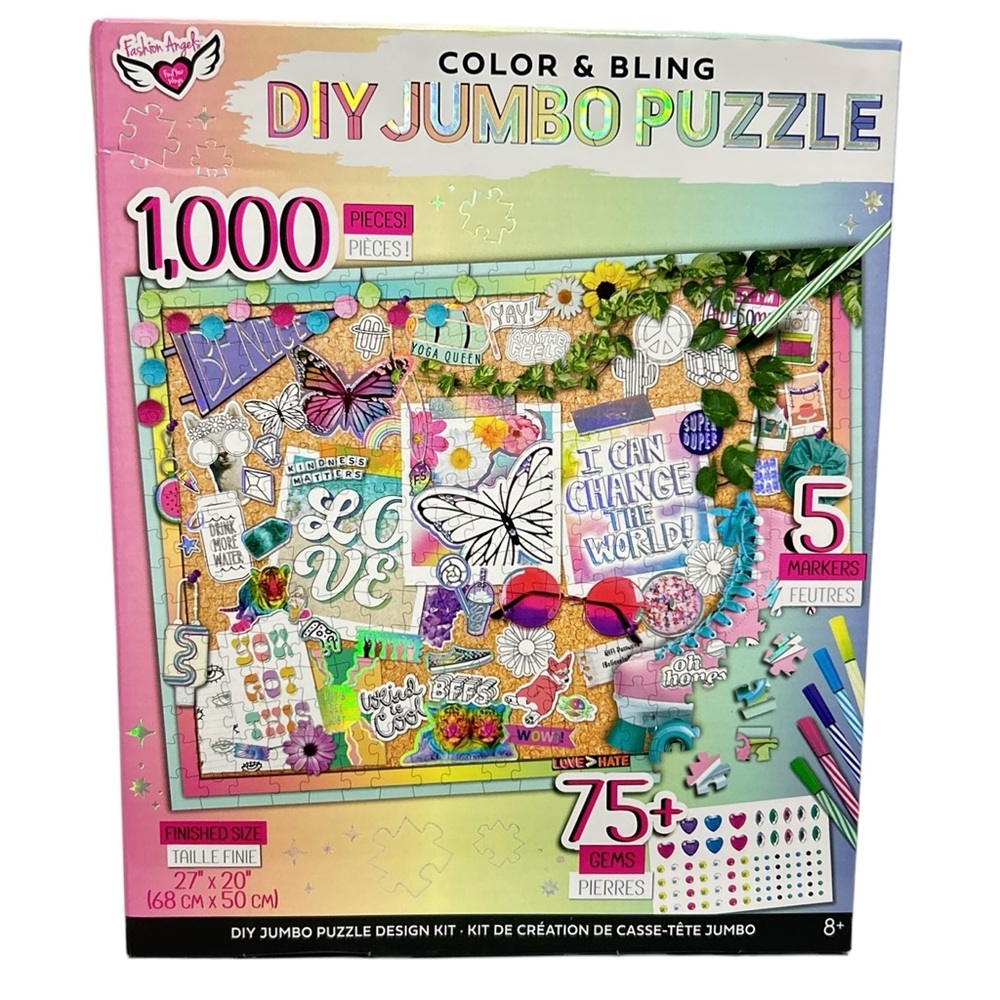 1 Fashion Angels Color & Bling DIY 1000 Piece Puzzle - 1.0 ea.